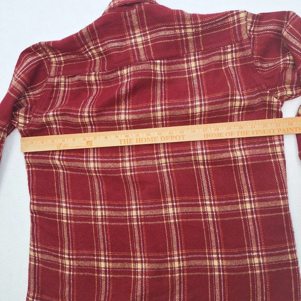 Levi Strauss & Co Shirt Mens 2XL Red Plaid Flannel Long Sleeve Slim Fit Heritage